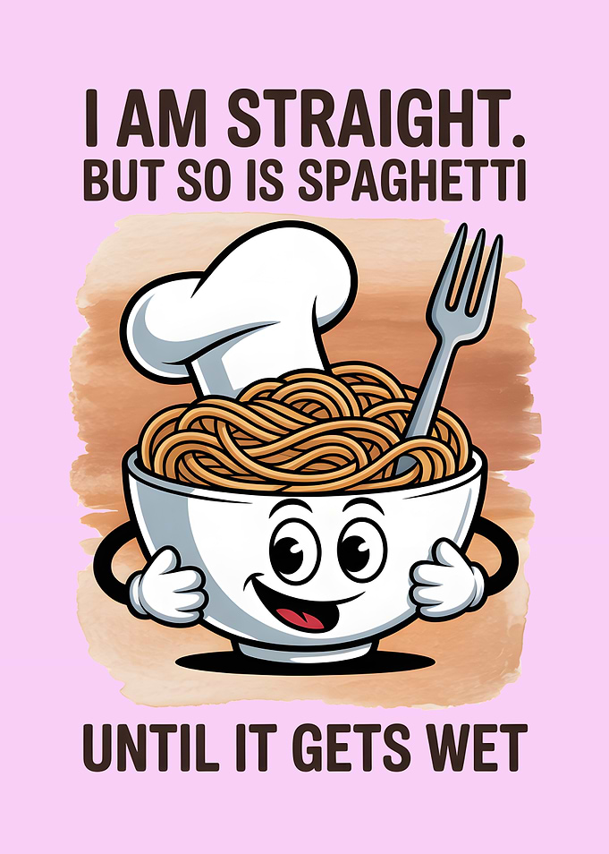 Funny Spaghetti Chef with Quote