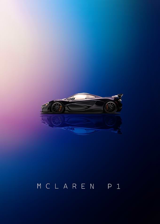 McLaren P1 Super Car Poster