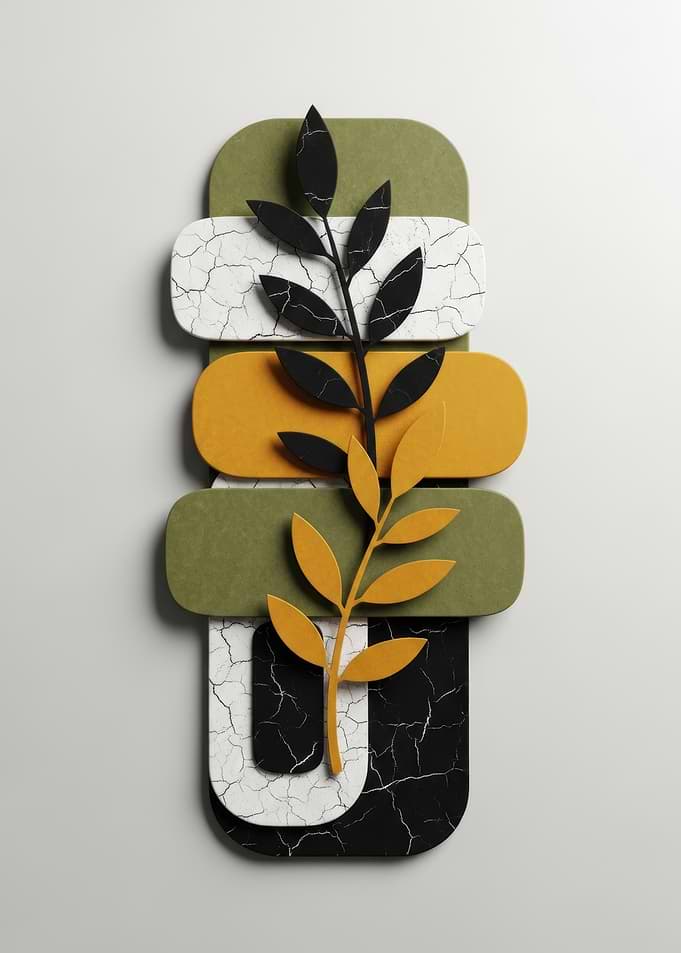 Abstract Botanical Wall Art