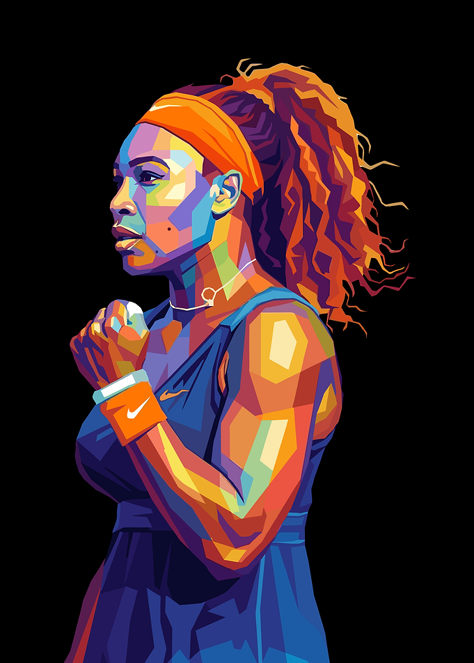 Serena Williams Colorful Pop Art Portrait