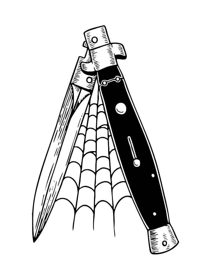 Switchblade with Spiderweb
