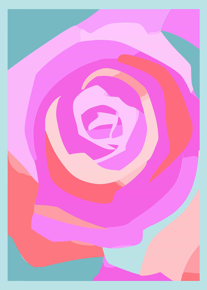 Abstract Pink Rose