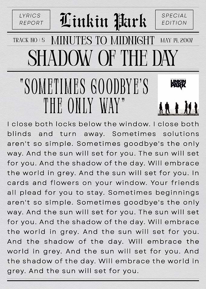 Linkin Park 'Shadow of the Day'