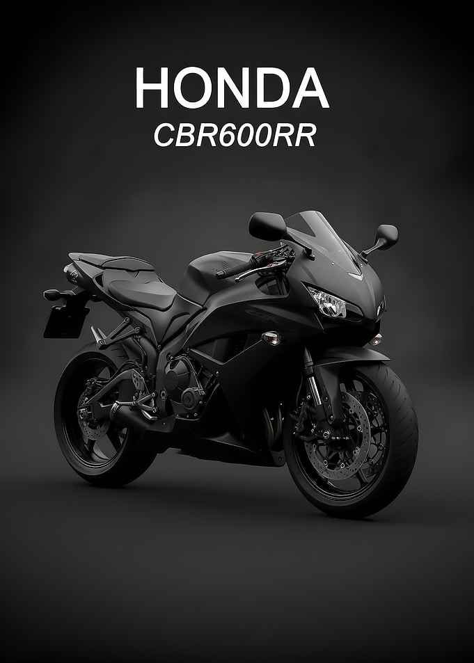 black Honda CBR600RR Motorcycle