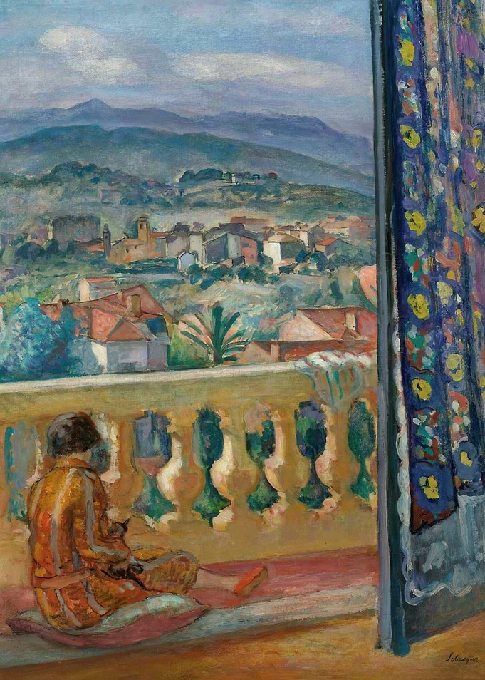 Balcony View of a Town