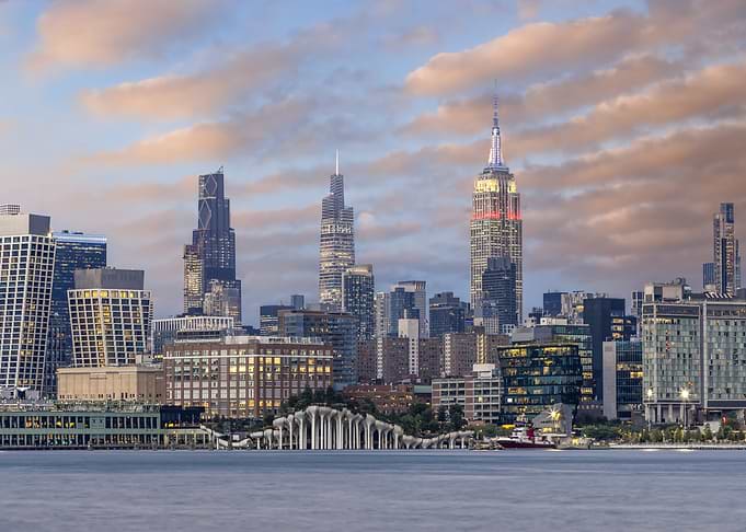 Midtown Manhattan Skyline at Sunset