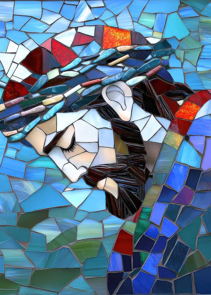 Jesus Christ Mosaic Portrait