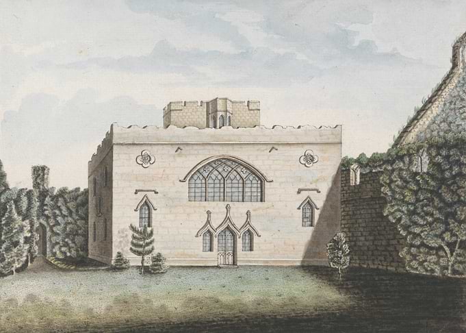 Gothic Revival Castle Facade