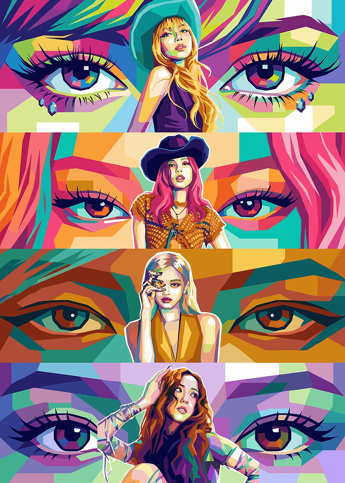 K-Pop Girl Group Pop Art Portrait