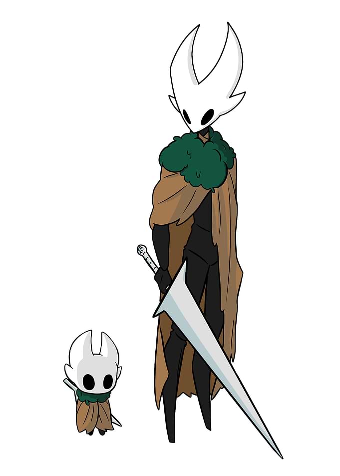 Hornet and Knight from Hollow Knight