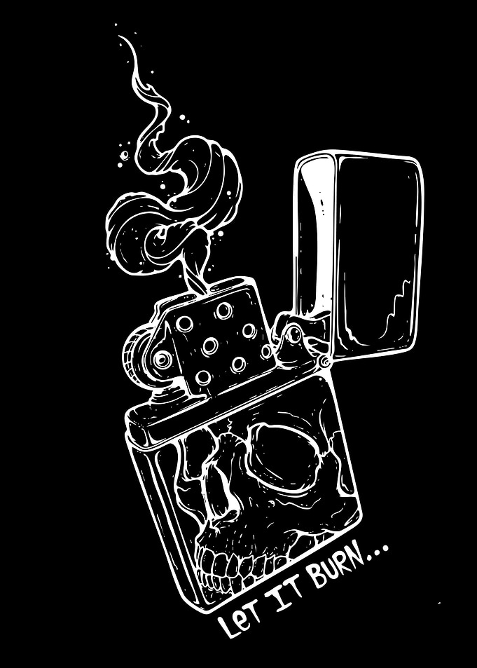 Skull Lighter with Smoke