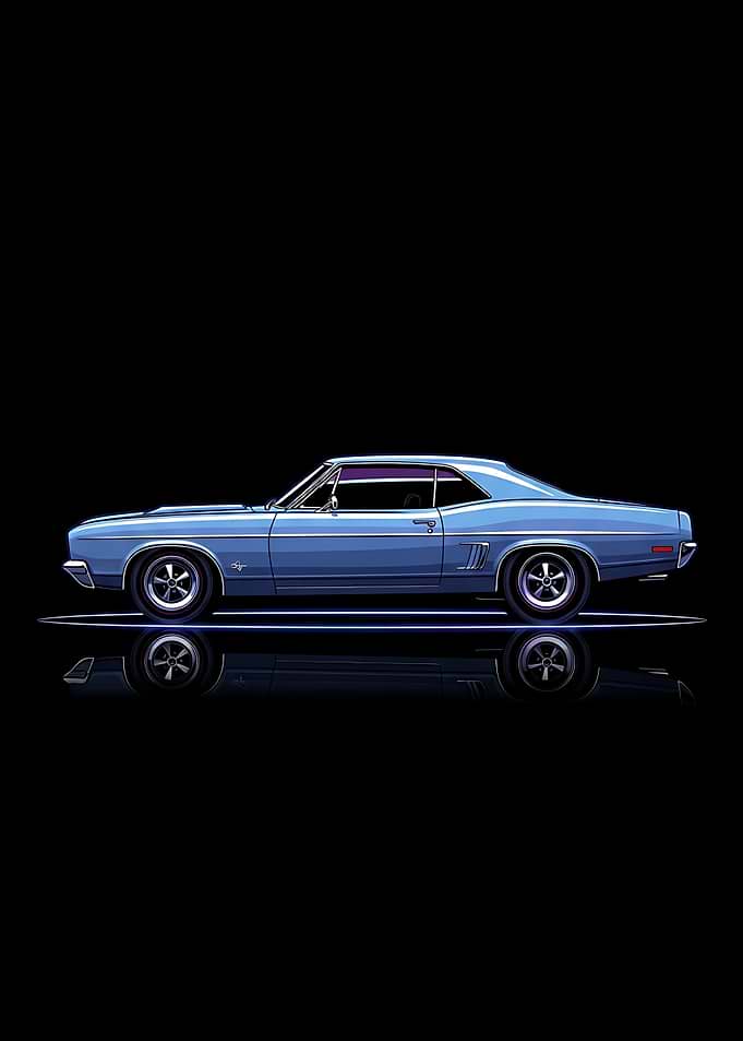 Muscle Car Wall Art Classic Car Gift Man Cave Decor Garage Art Gift For Him