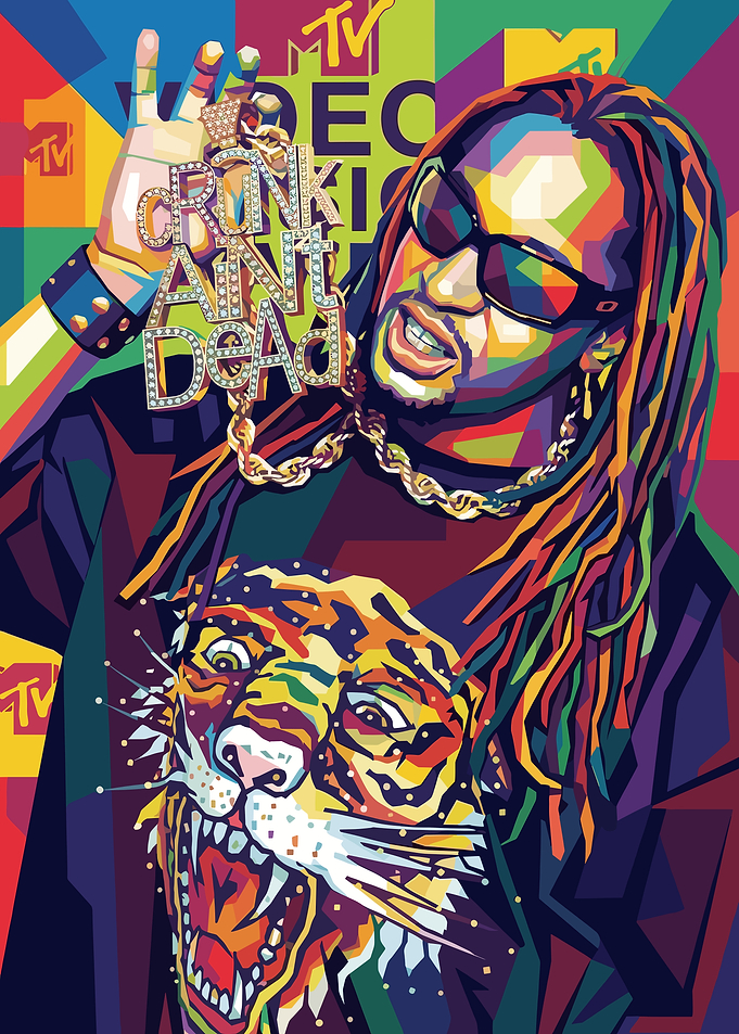Rapper with Tiger T-shirt and Chain