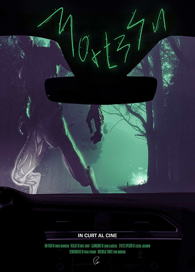 Horror Movie Poster with Monster