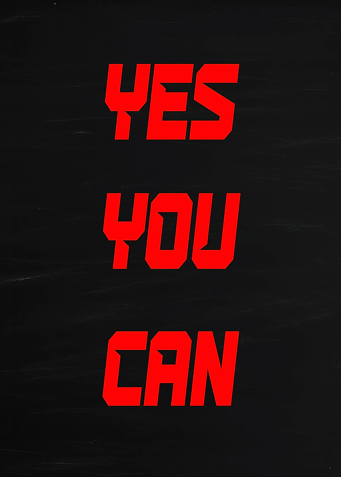Yes You Can Motivational Text