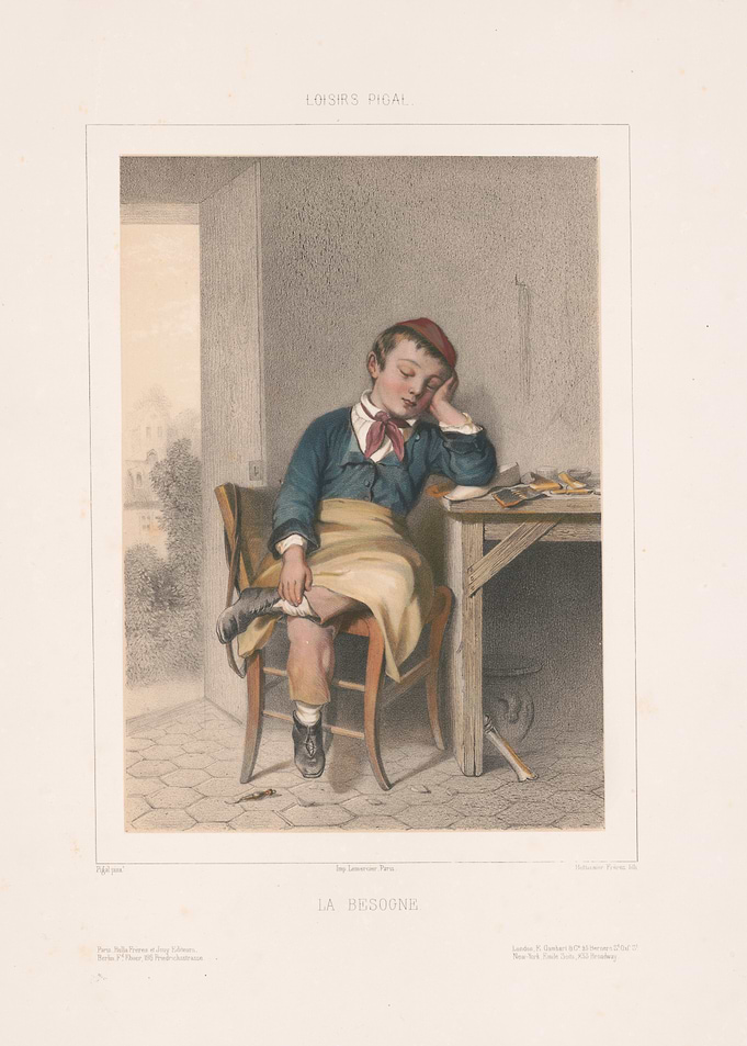 Boy Sleeping at a Table