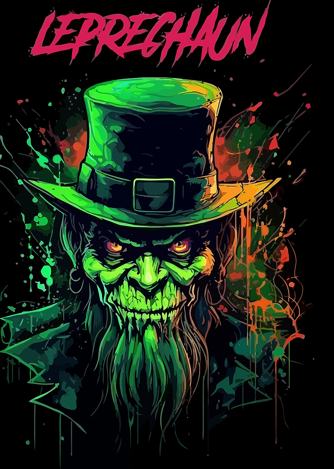 Scary Leprechaun with Green Hat