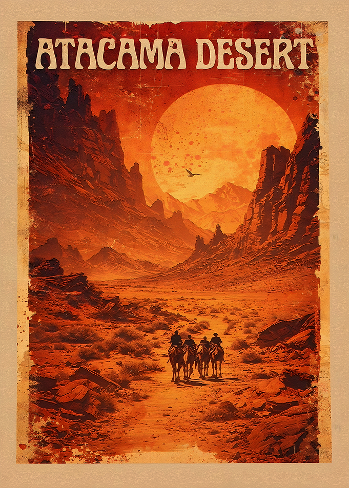Atacama Desert Vintage Poster