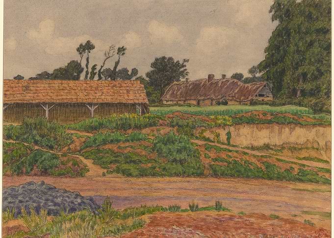 Rural Landscape with Farm Buildings