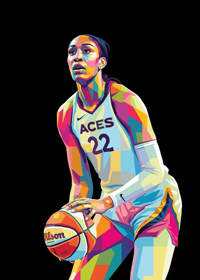 Aja Wilson Basketball Player Portrait