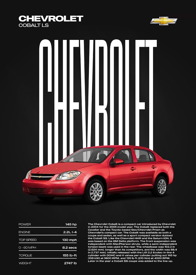 Chevrolet Cobalt LS Car Poster