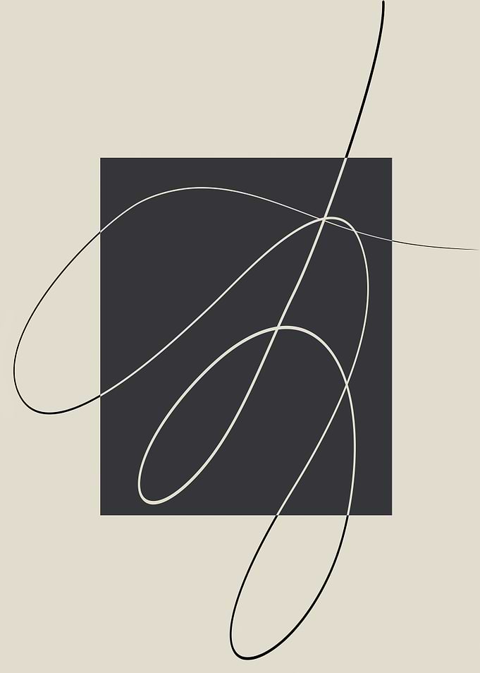 Abstract Swirls on Dark Square