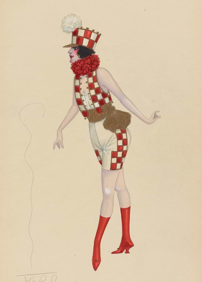 Costume Design with Checkerboard Pattern
