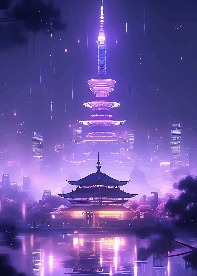 Cyberpunk Tokyo Nightscape