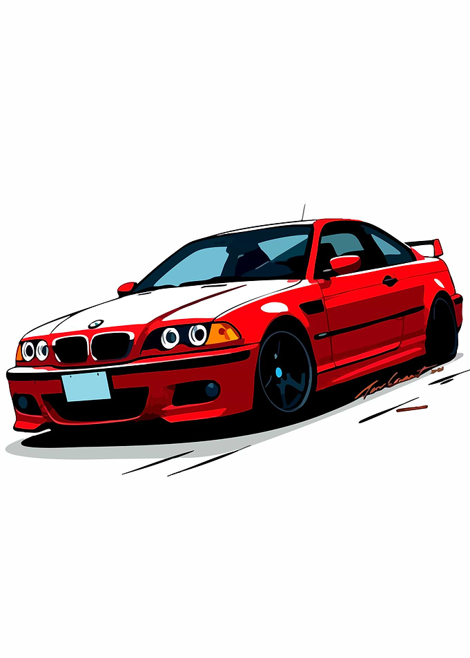 Red BMW M3 E46 Coupe