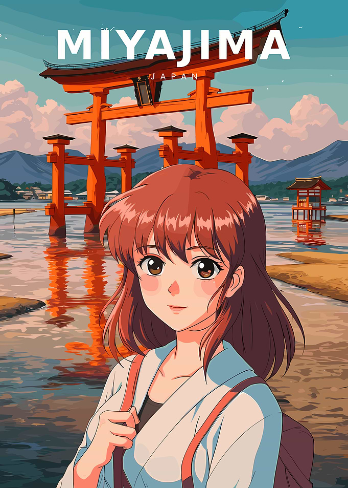 Miyajima Travel Poster