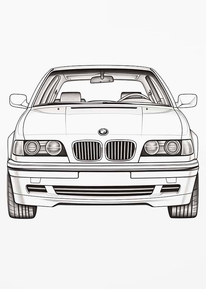 BMW E39 Sketch art