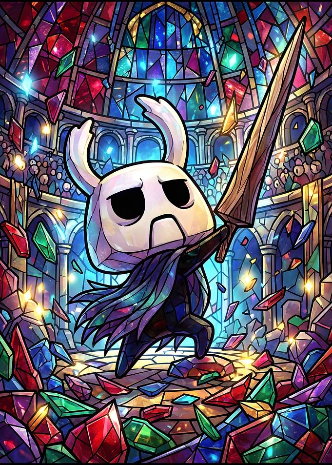 The Knight in a Stained Glass Cathedral