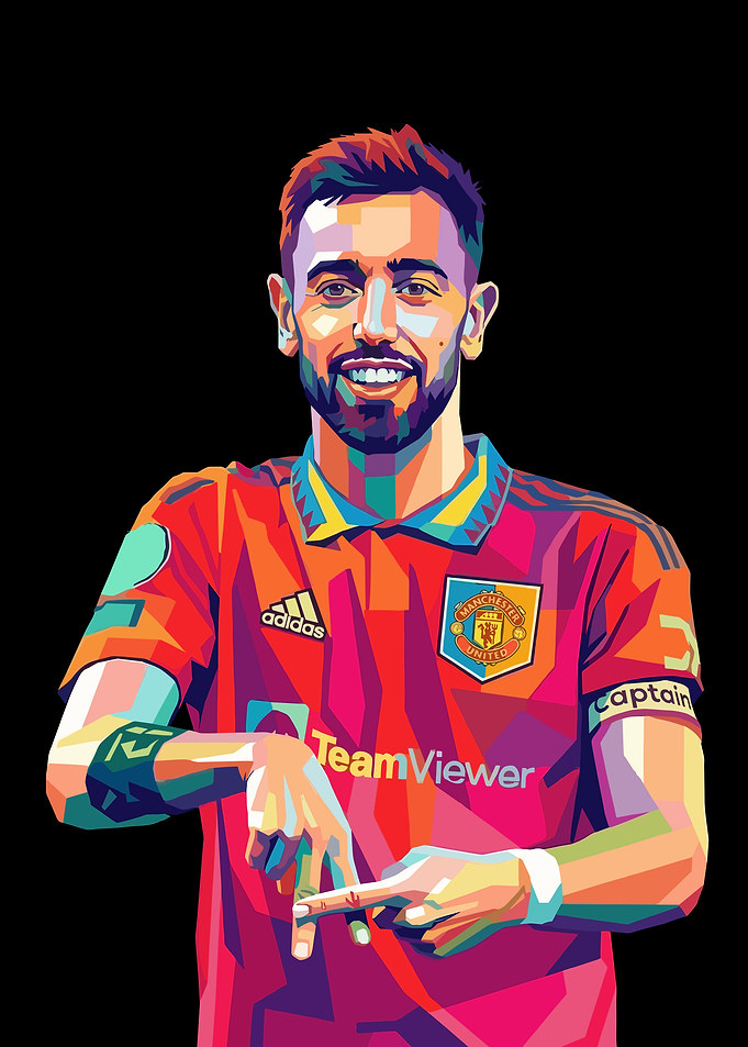 Bruno Fernandes Pop Art Portrait