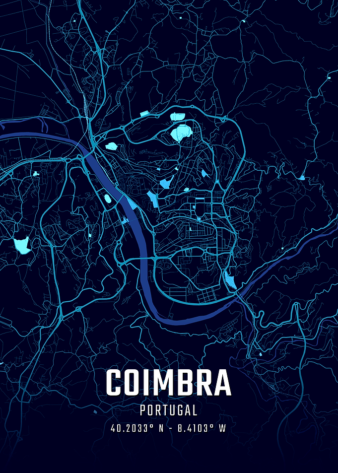 Coimbra Midnight City Map