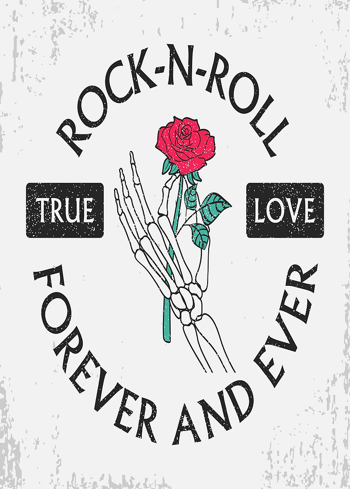 Skeleton Hand Holding Rose
