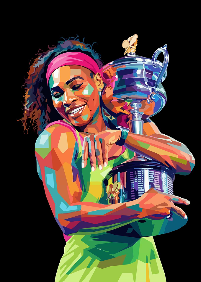 Serena Williams Champion Wpap Pop Art