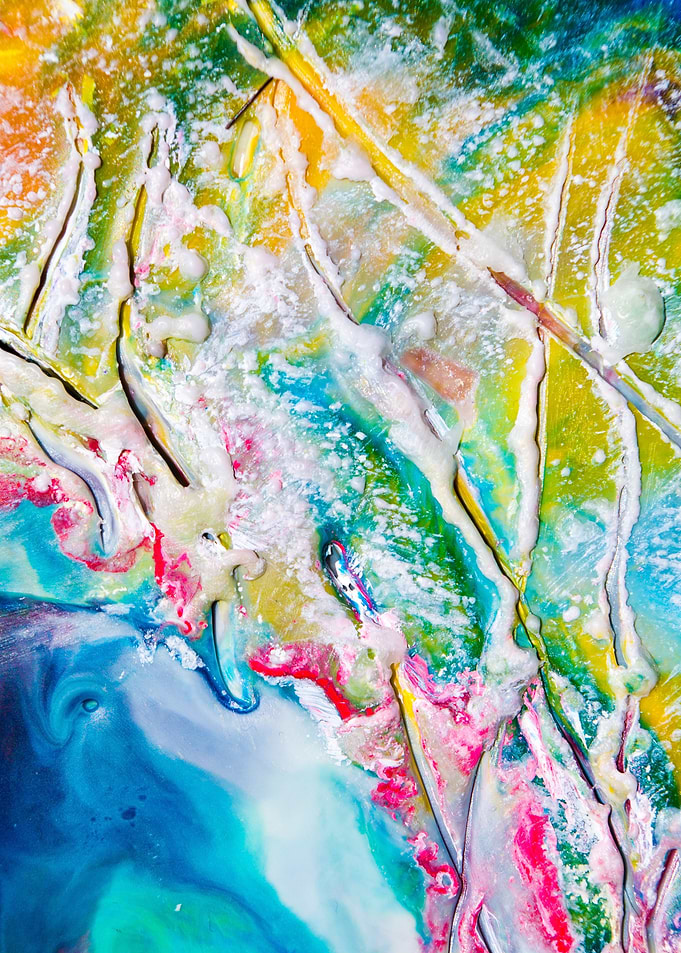 Abstract Colorful Textured Art