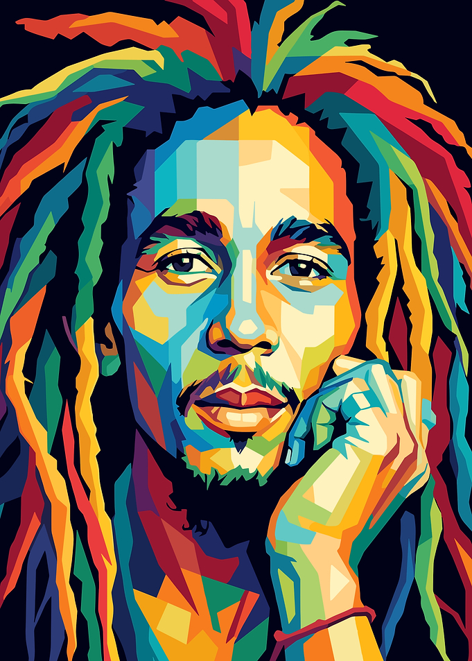 Bob Marley Pop Art Portrait