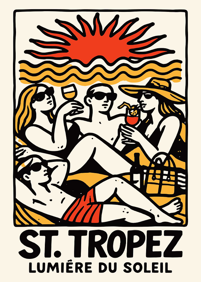 St Tropez Beach Poster