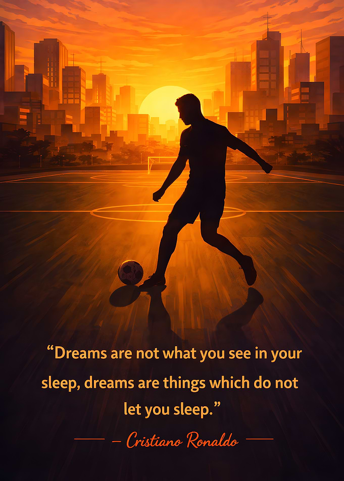 Cristiano Ronaldo Soccer Dreams Quote