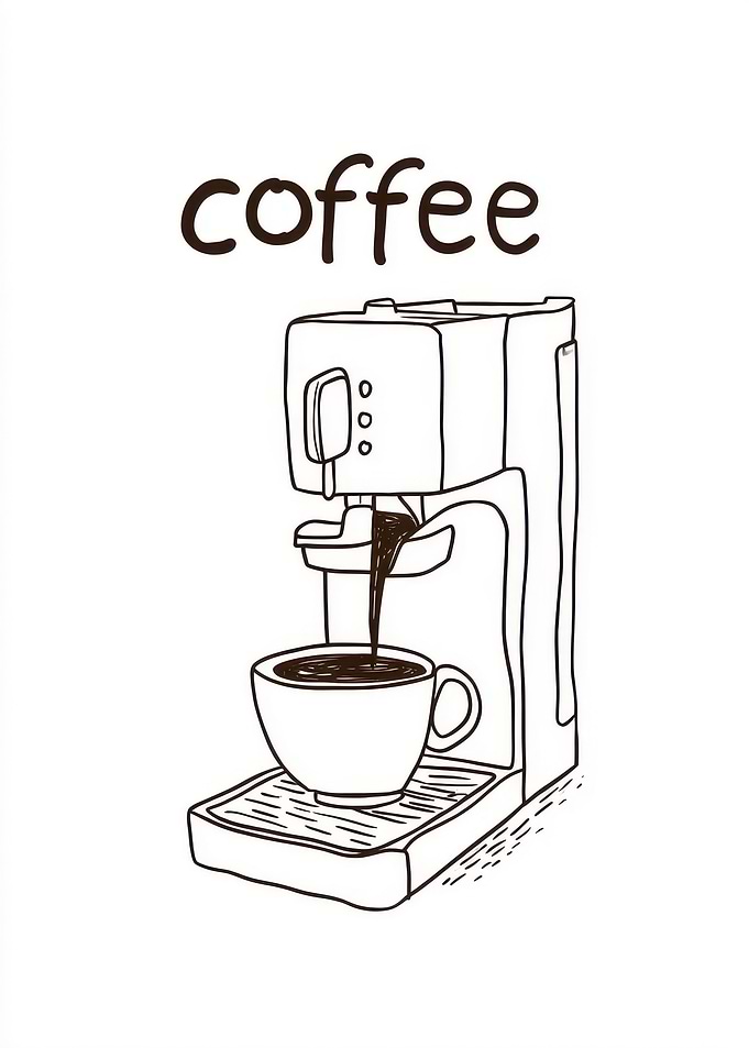 Coffee maker brewing coffee
