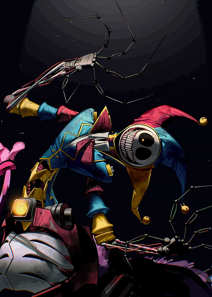 Creepy Jester Robot