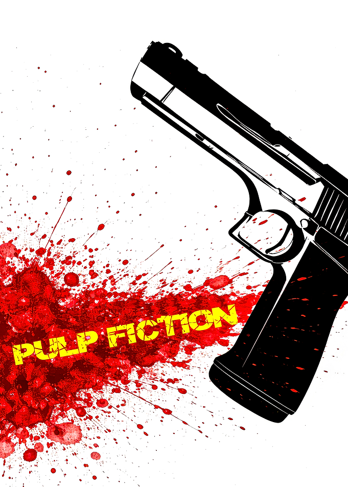 Pulp Fiction Gun and Blood Splatter