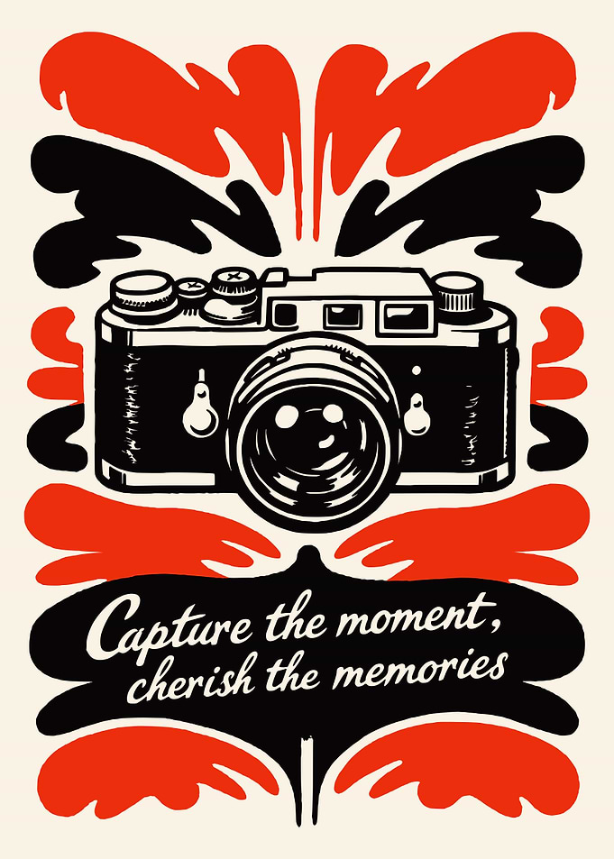 Capture Moments Analog Camera Poster