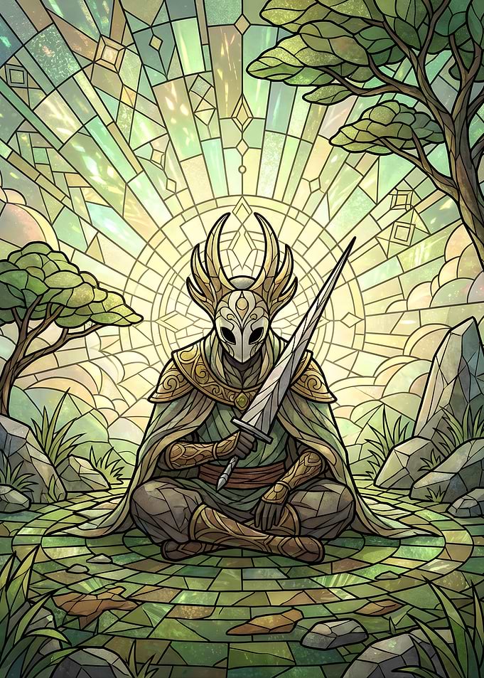 Hollow Knight Stained Glass Warrior