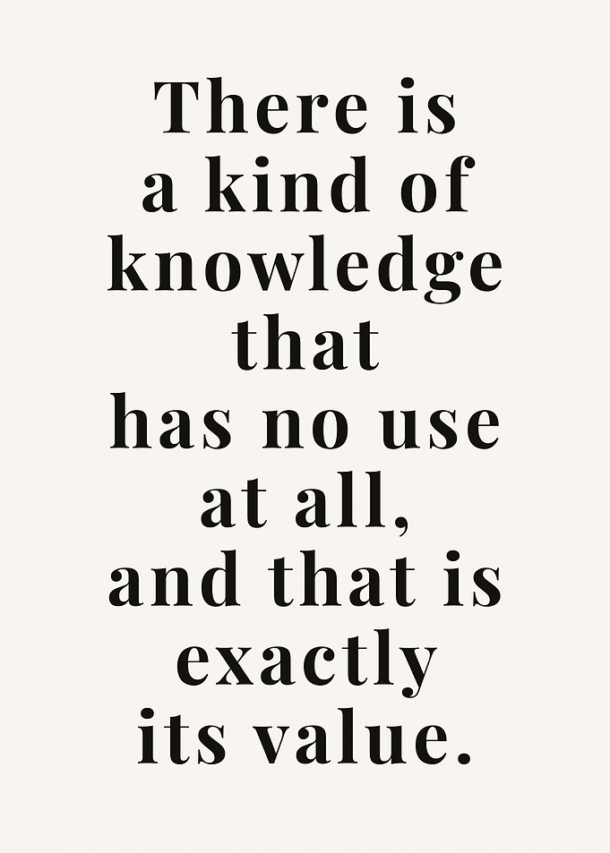 There is a Kind of Knowledge