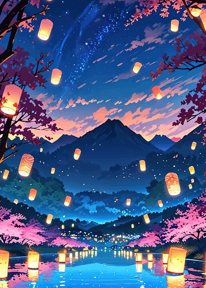 Lantern Festival Over Water