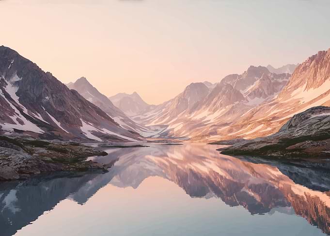 Serene Mountain Lake Reflection