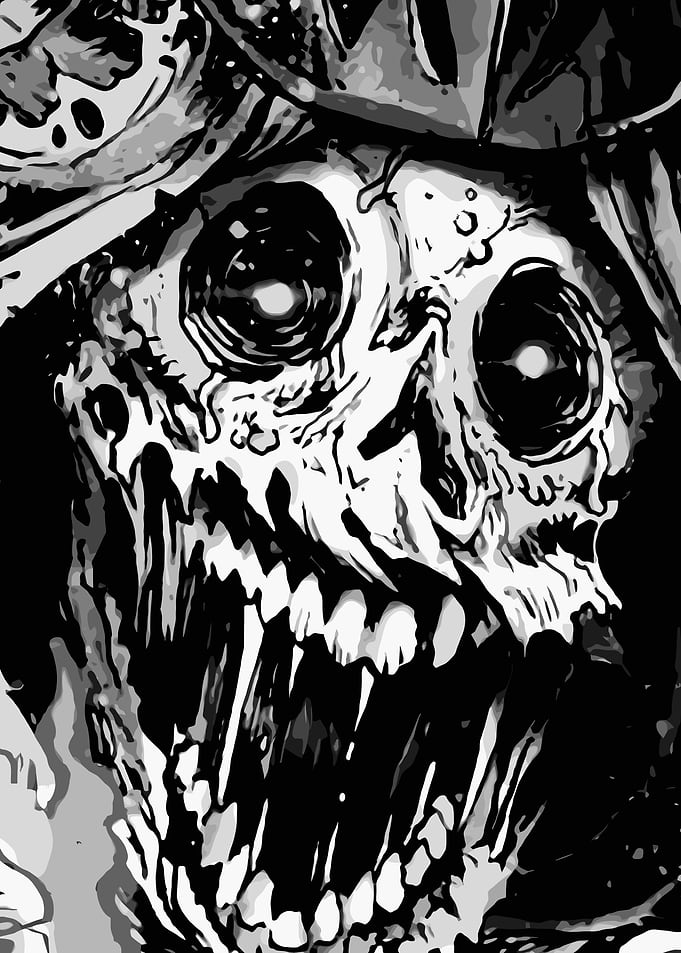 Horror Skull with Sharp Teeth