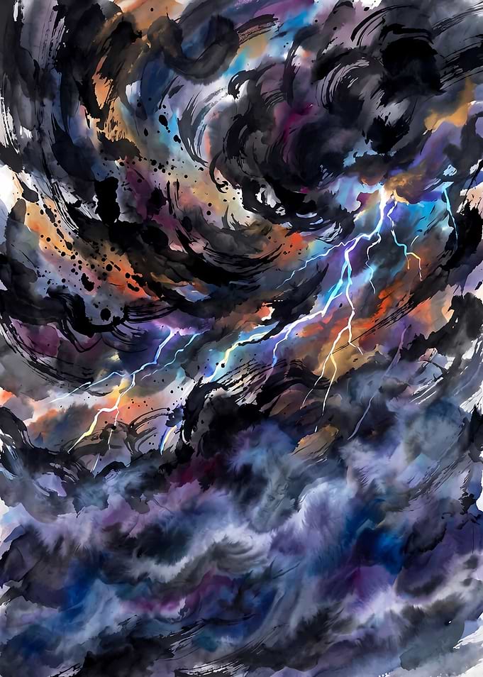 Stormy Sky with Lightning